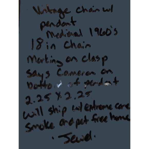 Cameron Crest Pendant Necklace With Double Chain Steampunk War - Picture 11 of 11